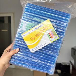 Ống Hút Màng Bọc Nhựa Màu Xanh Dương