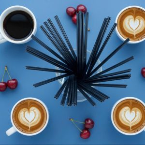 Que khuấy cafe màu đen